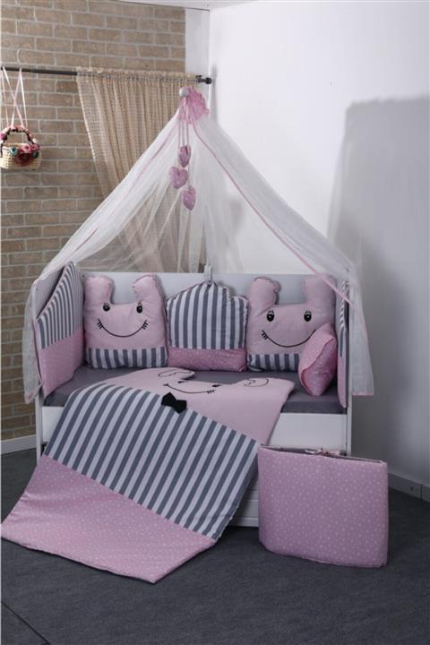 Mini Baby Pembe Smile Beşik Bebek Uyku Seti 70x130 cm