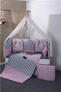 Mini Baby Pembe Smile Beşik Bebek Uyku Seti 70x130 cm