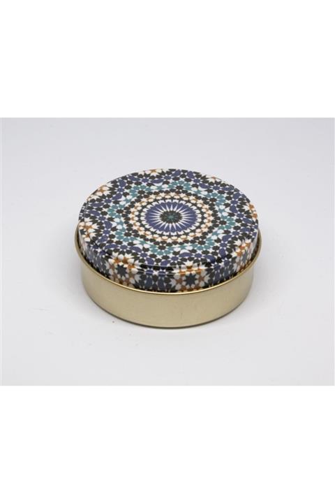 COCONUT HandMadeDesign Doğal Soya Mandala Teneke Mum  Lavanta Yasemin Çiçeği Kokulu
