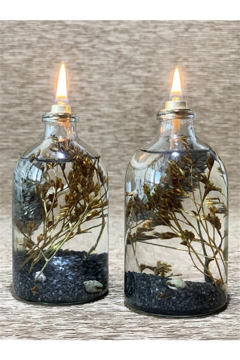 Pruva Siyah Dekoratif Kandil Mumu 100ml 2li