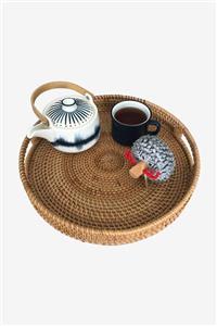 did homeware Ladon Rattan Medium Hasır Tepsi