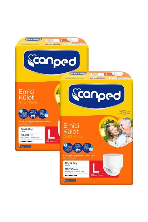 Canped Emici Külot Büyük Boy Large Hasta Bezi 30'lu 2 Paket