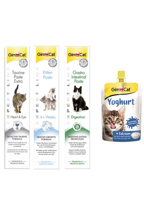 Gimcat Taurine 50 gr Kitten 50 gr Gastro 50 gr Paste Kedi Macunları Yoghurt Kalsiyum Kedi Pudingi 150 gr