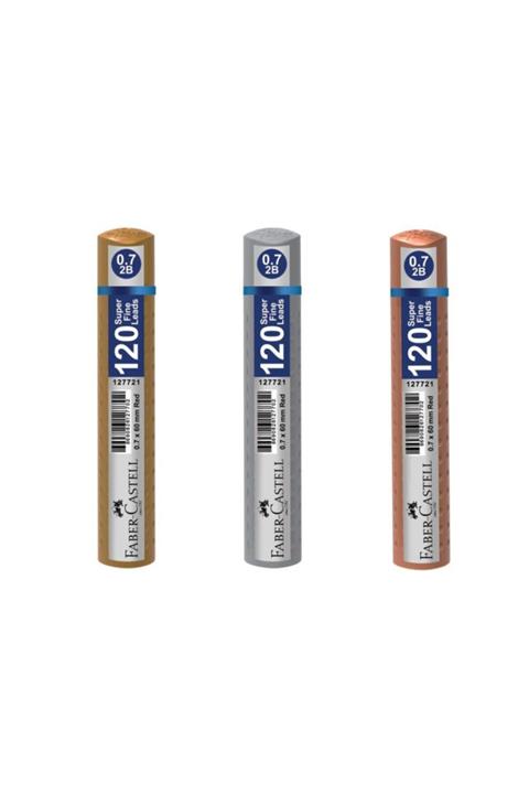 Faber Castell Faber-castell Grip Min 0.7 2b 60mm 120'li Tüp Pastel Renkler 3'lü Set : 4