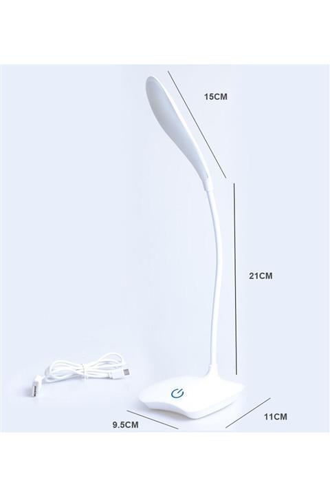 LRT SAYWİN D 18 Masa Üstü Şarjlı 3 Kademeli 14 Led Dokunmatik Bükülebilir Beyaz Kitap Okuma Işığı