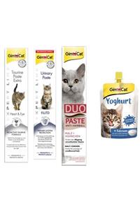 Gimcat Taurine 50gr + Urinary 50gr + Kedi Macunları  50 gr + Yoghurt Kalsiyum Kedi Pudingi 150 Gr