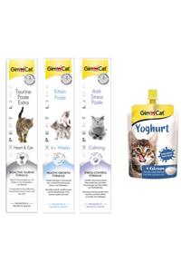 Gimcat Taurine 50gr + Kitten 50gr +Kedi Macunları + Yoghurt Kalsiyum Kedi Pudingi 150 Gr