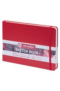 Talens Sketchbook Sert Kapak Eskiz Çizim Defteri 15x21 Cm. 140 Gr 80 Yp Kırmızı