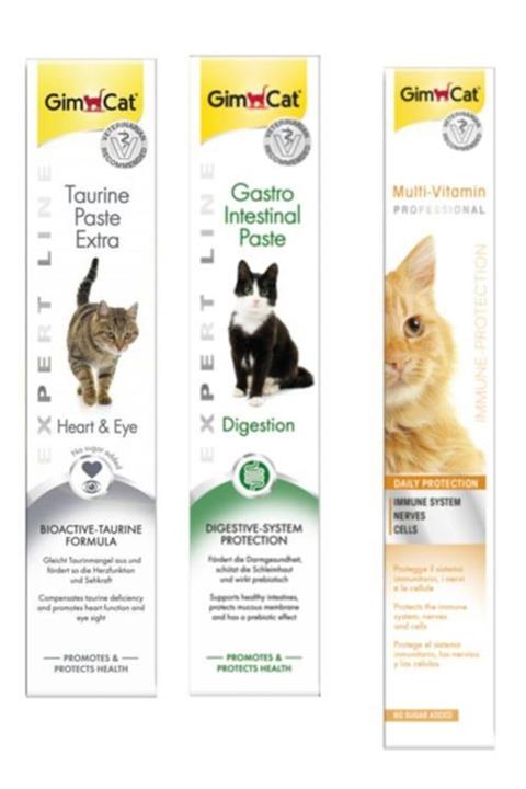 Gimcat Taurine 50gr  Gastro 50gr  Multi Vitamin 100gr Paste Kedi Macunları