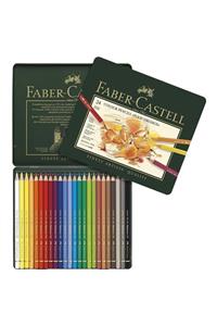 Faber Castell Metal Kutu Polychromos Kuru Boya Kalemi 24 Renk