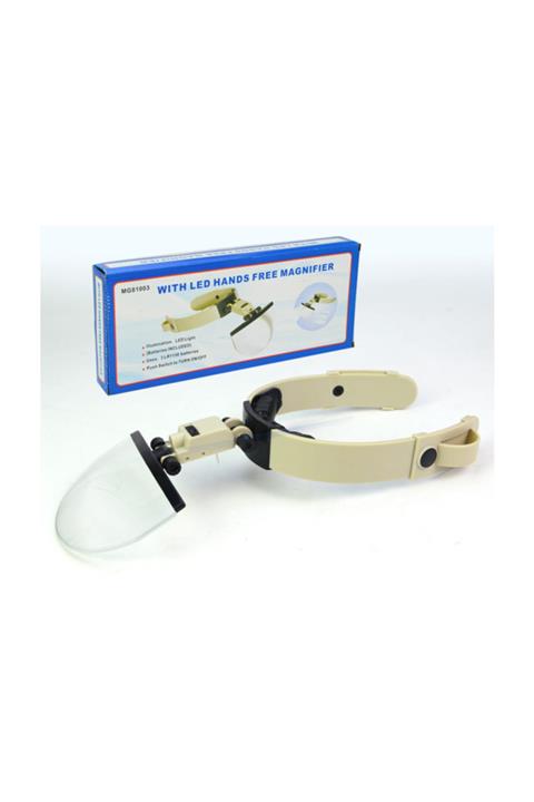 Makro Optik Eller Serbest Kafa Bantlı Geniş Büyüteç