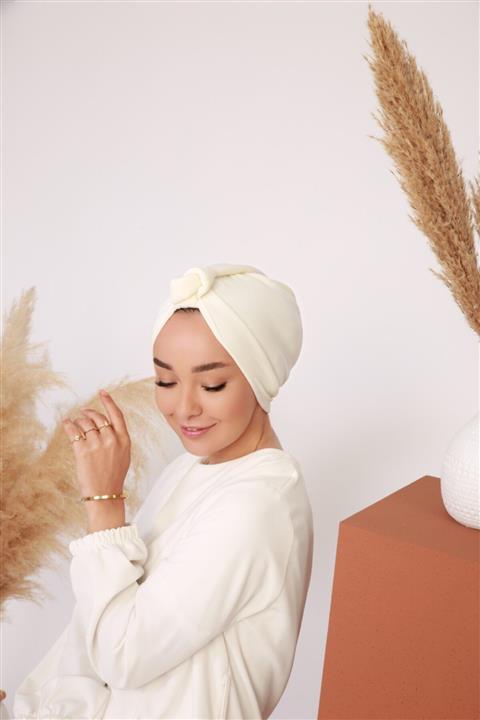 By Suu Sever Ekru Düğümlü Bone