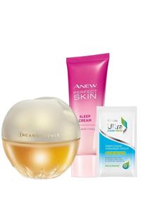 AVON Incandessence Parfüm Anew Gece Kremi Ve Faberlic Burun Çene Temizleyici Paketi