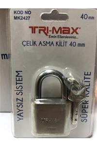 Trimax Asma Kilit Komple Çelik 40 Mm