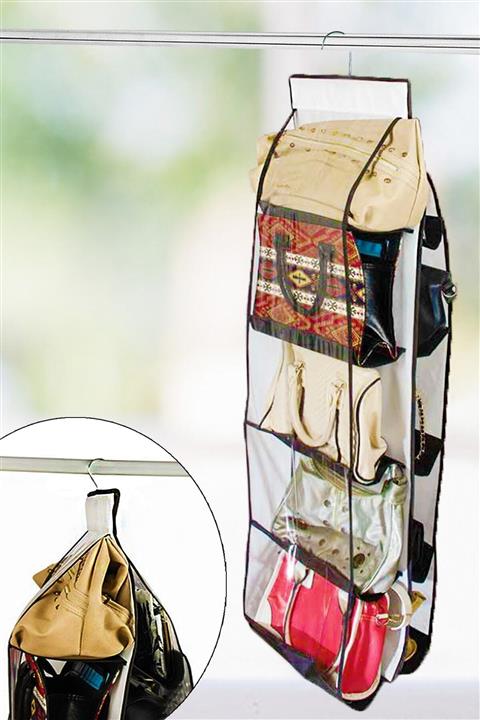Arsimo 10 Cepli Dolap Içi Çanta Düzenleyici Şeffaf