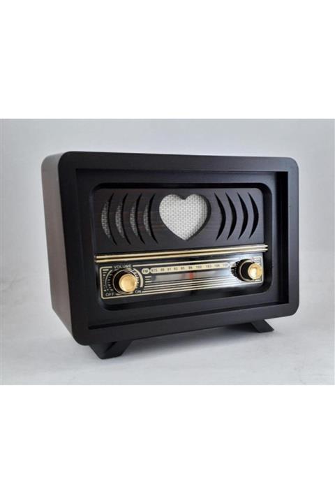 Otantik Çarşı Nostaljik Radyo Ceviz Renk Aşiyan 1 Adaptörlü