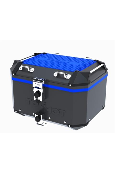 TUGMOT Togmot 45lt Alüminyum Füme-mavi Motosiklet Çantası