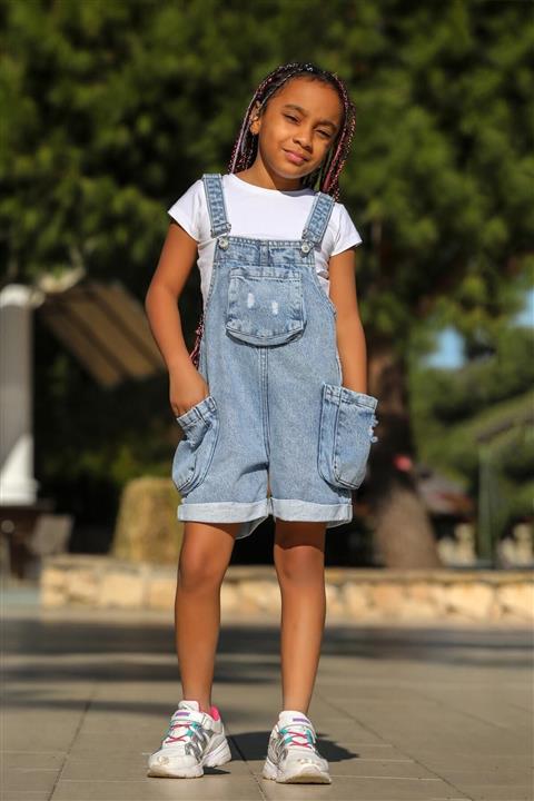 ESCABEL GİRL Kız Çocuk  Denım Short Salopet Takım  21208