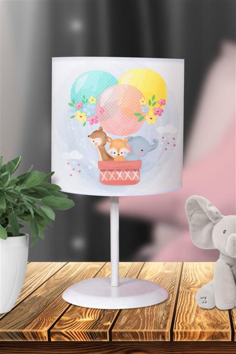 Çekirdek Home Balondaki Sevimli Hayvanlar Çocuk Odası Abajur