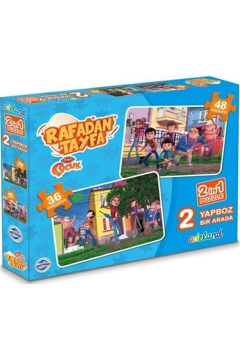 ADELAND Trt Çocuk Rafadan Tayfa Kutulu 2'li Yapboz/puzzle 36+48'parça