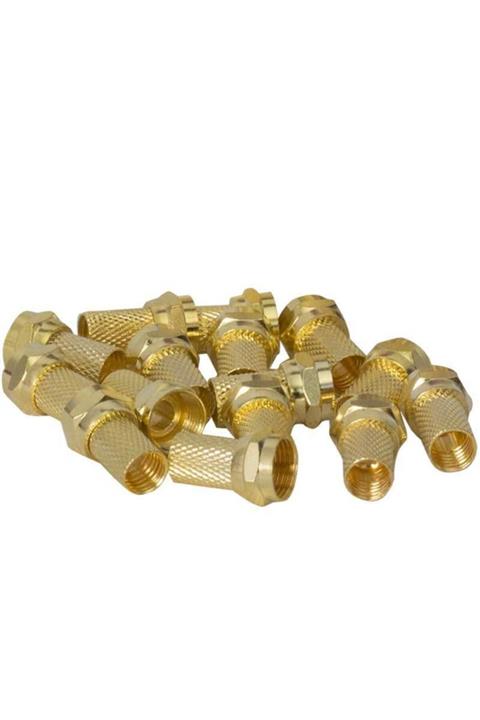 ELEKTROMER F Konnektör Altın Rg6/u4 Geniş 100lü Paket - Uj-2002