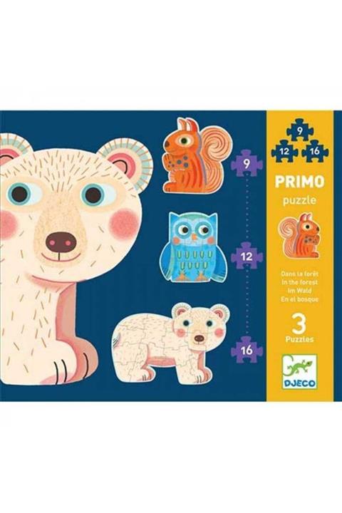 djeco Ilerleyen Puzzle / In The Forest - 9, 12, 16 Pcs