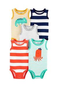 Carter's Erkek Bebek Ahtapot ve Çizgi Desenli 5'li Body Set