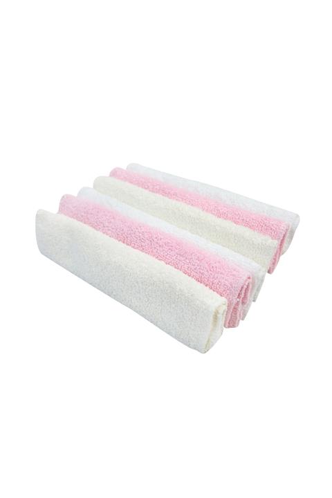 Bebekevi Pembe Düz Pamuklu 6'lı Havlu