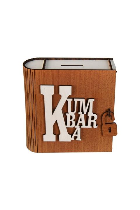 Sensoria Ahşap Dekoratif Kitap Kumbara Kilitli Kumbara