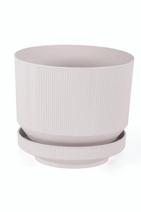 KıtayGroup Dekoratif Lüks Saksı 3,3 Litre Beyaz