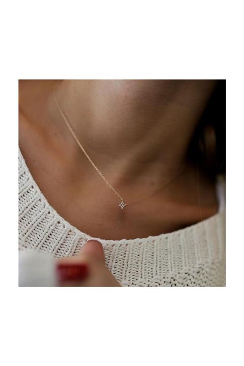 ByGoldenHouse Minimal Kutup Yıldızı Kolye