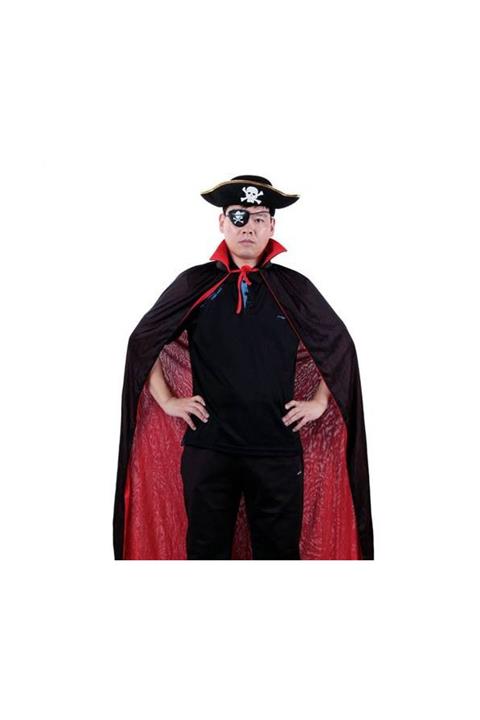 Ufuk Şaka Oyunları Merkezi Yetişkin Korsan Pelerin -Şapka-Göz Bandı