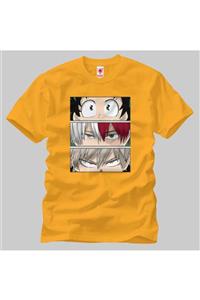 Built By Crazy My Hero Academia Face Eyes Unisex Tişört