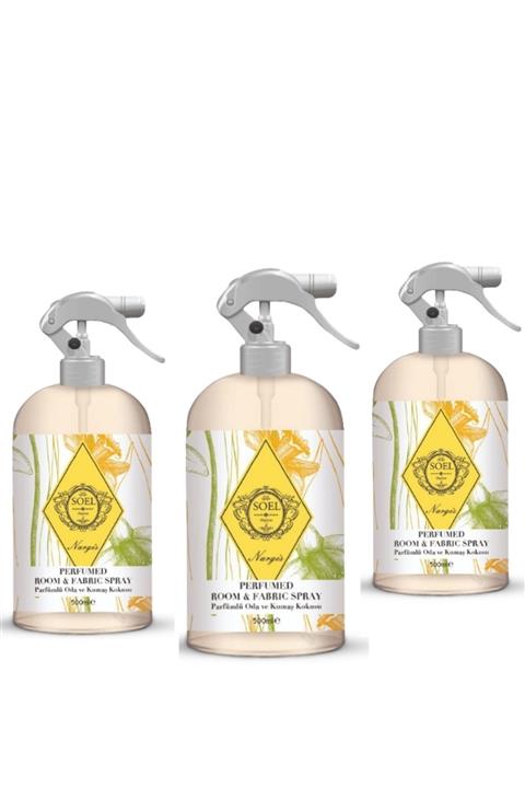 soel Parfüm Kokulu Oda Spreyi Nergis 3 Adetx500 ml
