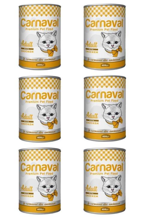 Carnaval Cat Tavuklu Kedi Konservesi 400 Gr X 6 Adet