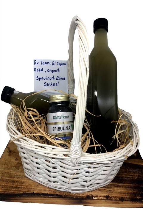 KÖYLÜNÜZÜN PAZARI SİRKECİ FİKRİ El Yapımı-ev Yapımı Spirulinalı Elma Sirkesi 500 Ml.