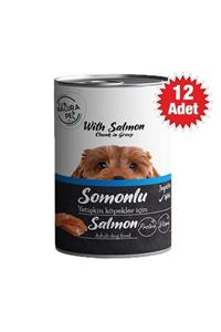 eco natura pet Somon Etli Soslu Yetişkin Köpek Konservesi 400 Gr - 12 Adet