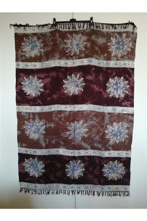 Butik Tülin Otantik Viskon Mum Batik Güneş Desenli Püsküllü 120x166 Cm Pareo