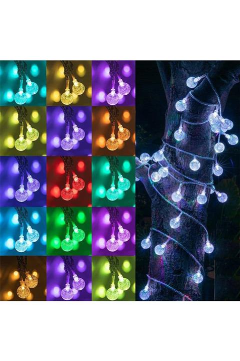 REWEL Dekoratif Peri Led Işıklı Kristal Ampul Minik Top Dizeleri Lamba Yılbaşı Ağacı Işığı