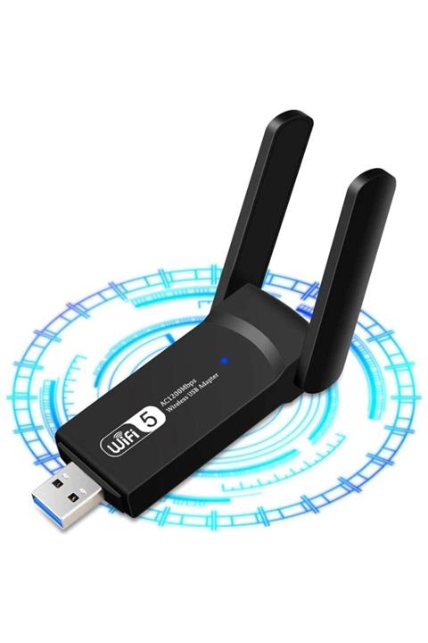 Technodoc Ac1200mbps Dual Band Usb 3.0 Adaptör Kablosuz Wifi Alıcı