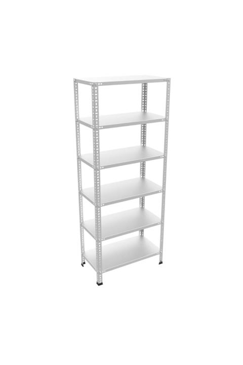 RafBurada 6 Katlı Galvaniz Çelik Raf 0.70 Mm-31x75-200cm