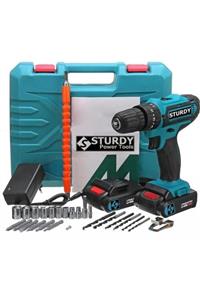 Sturdy Power Tools 32 Volt 5.0 Amper Çift Akülü 27 Parça Uç Setli Şarjlı Vidalama Matkap