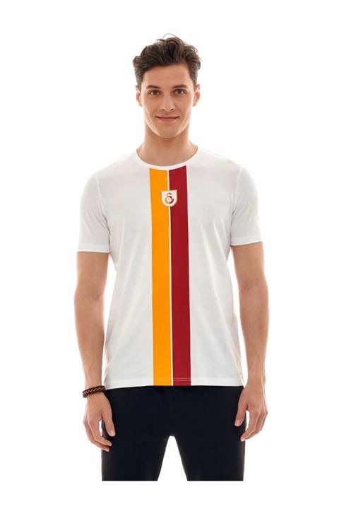 Galatasaray Beyaz Çubuk Tshirt