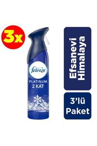 Febreze Platinum Hava Ferahlatıcı Sprey 3*300 ML Oda Kokusu Efsanevi Himalaya