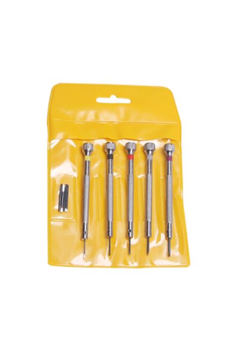 Ally 5 Parça Mini Paslanmaz Çelik Tornavida Seti Saat-gozluk-telefon Tornavida-gümüş