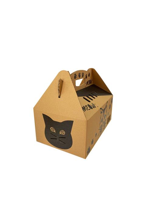 PriGo Karton Dijital Baskılı Kedi Taşıma Çantası