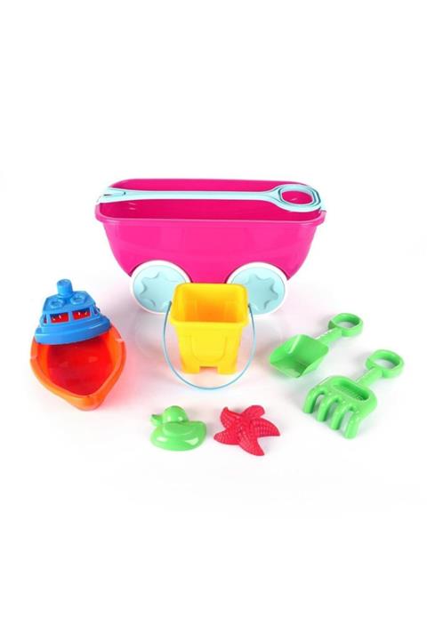 Kelebek Oyuncak Vagon Plaj Seti - Pembe