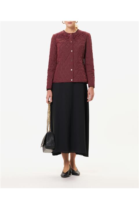 Aker Kadın Bordo Kapitone Mont S103528228