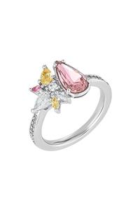 Swarovski Kadın Pembe Botanical Yüzük 58 5535876