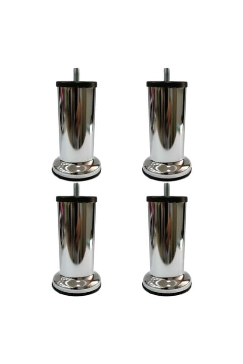 Adem Koç Metal Baza Koltuk Kanepe Sehpa Ayağı Krom 12 Cm 4'lü